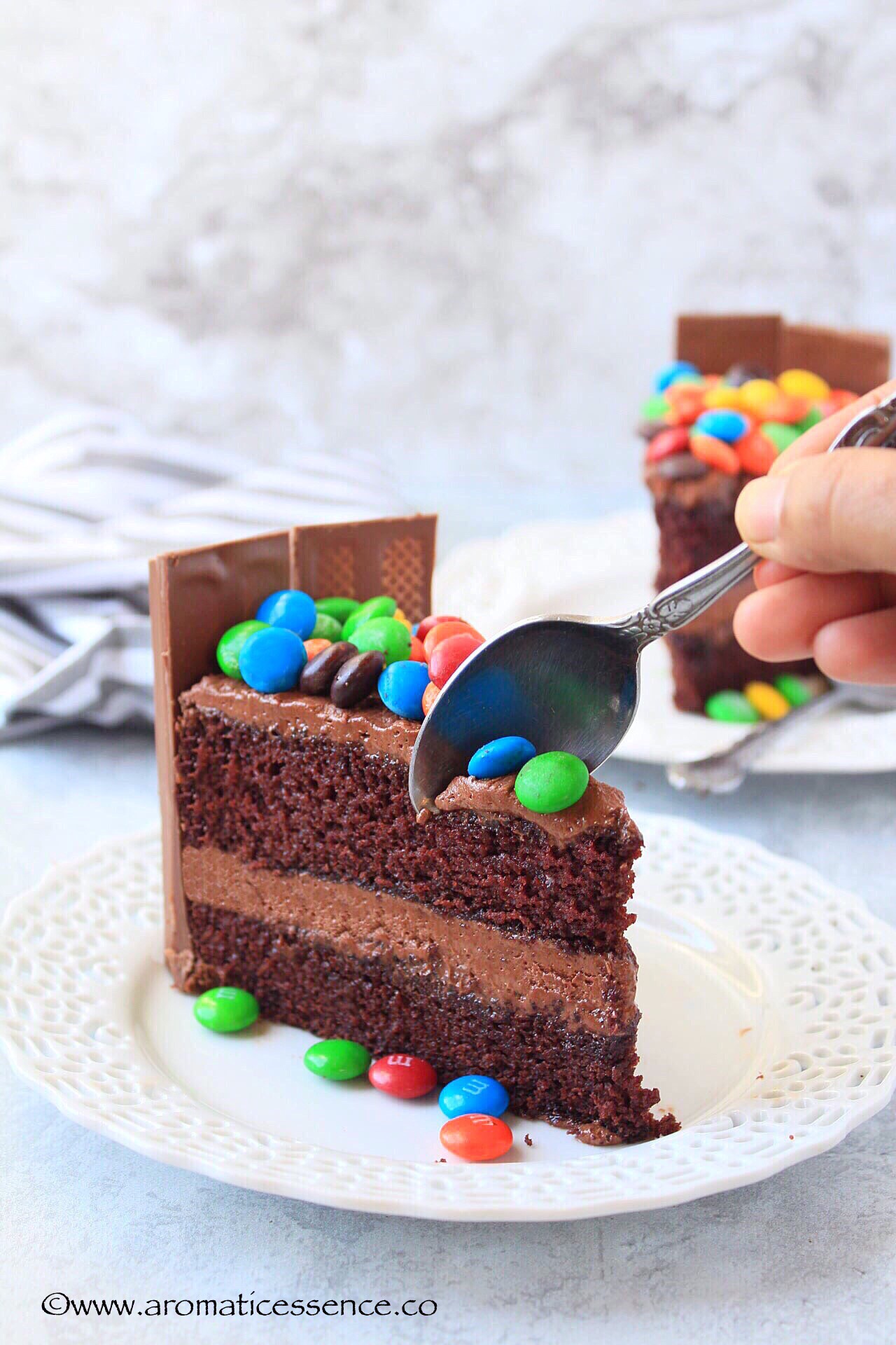 Kit Kat Cake Recipe From Scratch   M M s Cake   Candy Cake  Eggless  - 93
